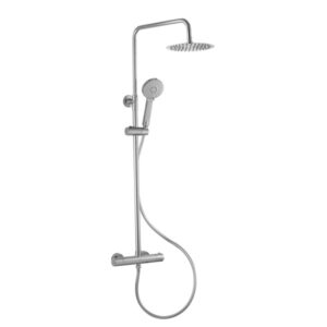 Chrome Cascade Round Thermostatic Shower