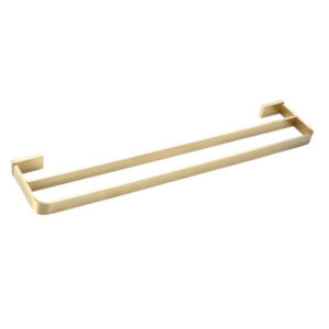 Aqua Brushed Brass Double Towel Rail