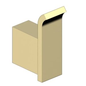 Aqua Brushed Brass Robe Hook