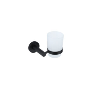 Ariel Matt Black Tumbler & Cup Holder