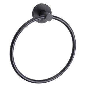 Ariel Matt Black Towel Ring