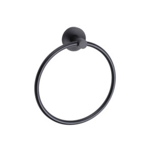 Ariel Matt Black Towel Ring