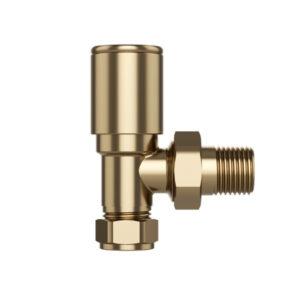 Angled Valve PVD Brushed Brass