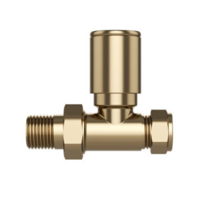 Straight Valve PVD Brushed Brass