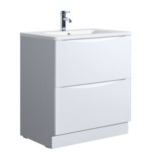 Hudson White 2 Drawer 600mm Floor Unit