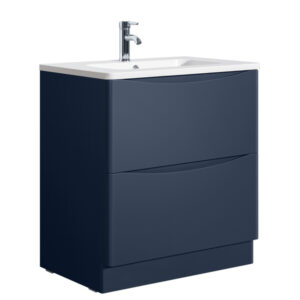 Hudson Dark Blue 2 Drawer 800mm Floor Unit