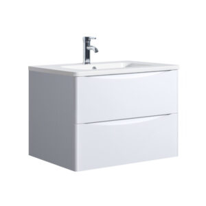 Hudson White 2 Drawer 800mm Wall Unit