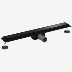 Linear Black Drain 600mm cw Adj Legs