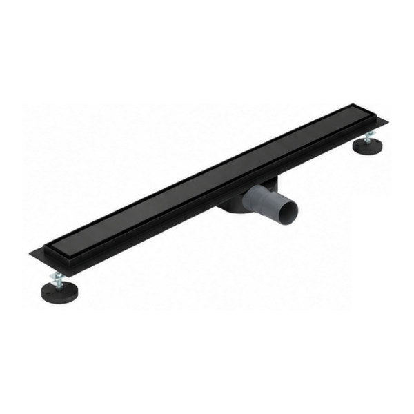 Linear Black Drain 800mm cw Adj Legs