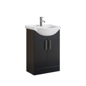Lucca 550mm 2 Door Black Floor Unit