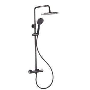 Ocean Round Head Gun Metal Thermostatic Shower