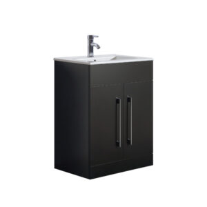 Oreo 600mm 2 Door Black Floor Unit