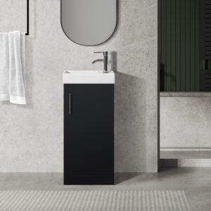 Oreo 400mm Black Cloakroom