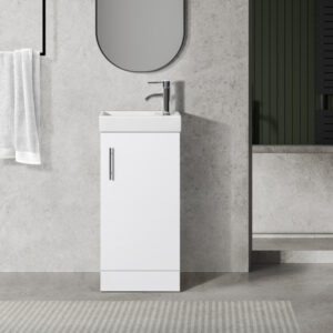 Oreo 400mm White Cloakroom