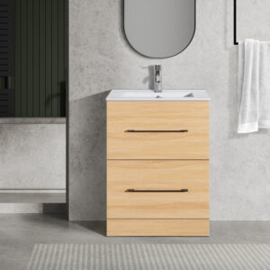 Oreo 600mm 2 Drawer Oak Floor Unit