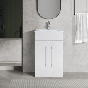 Oreo 500mm 2 Door White Floor Unit