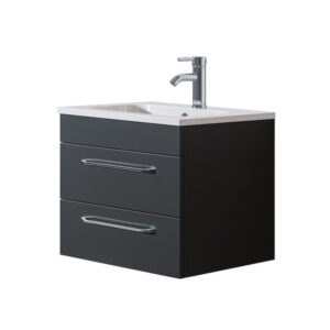 Siena Lead Grey 2 Drawer 600mm Floor Unit