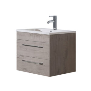 Siena Grey Oak 2 Drawer 600mm Wall Unit