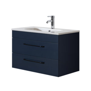 Siena Axel Blue 2 Drawer 800mm Wall Unit