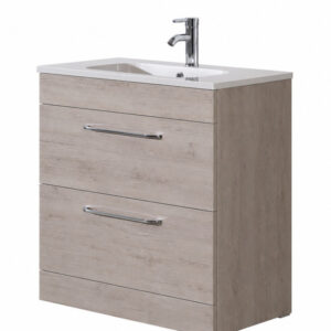 Siena Grey Oak 2 Drawer 800mm Floor Unit