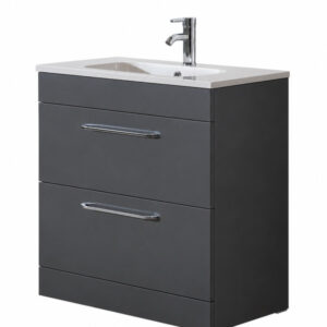 Siena Lead Grey 2 Drawer 800mm Floor Unit