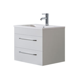 Siena White Floor 2 Drawer 800mm Floor Unit