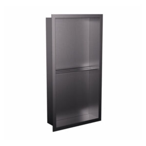 Shower Niche Gun Metal 600mm cw shelf